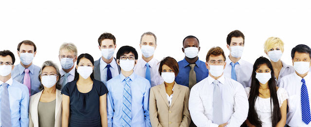 Business People Wearing Medical Mask Concept