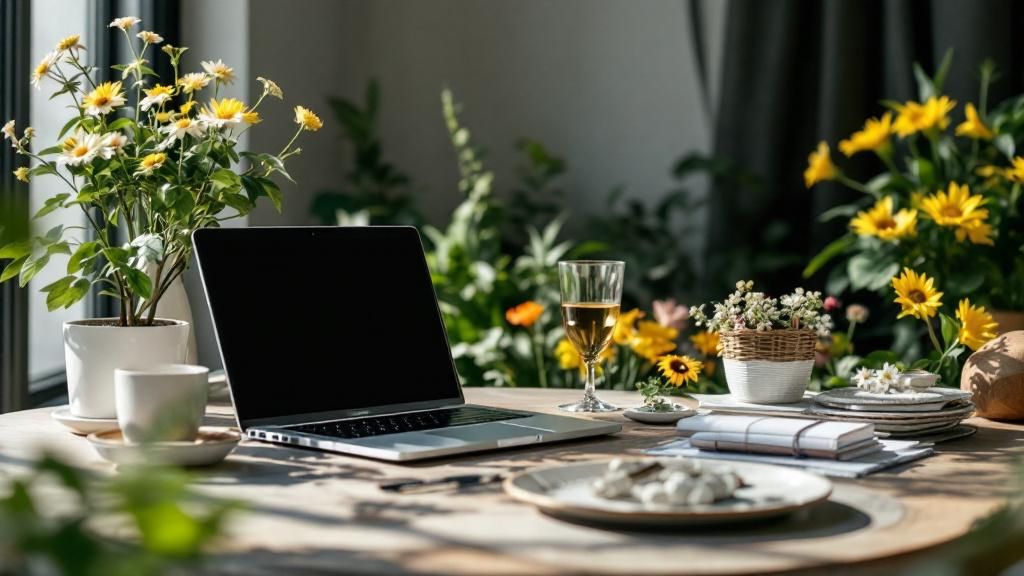 Different paths leading to a balanced lifestyle, showing alternative strategies for work-life harmony.
