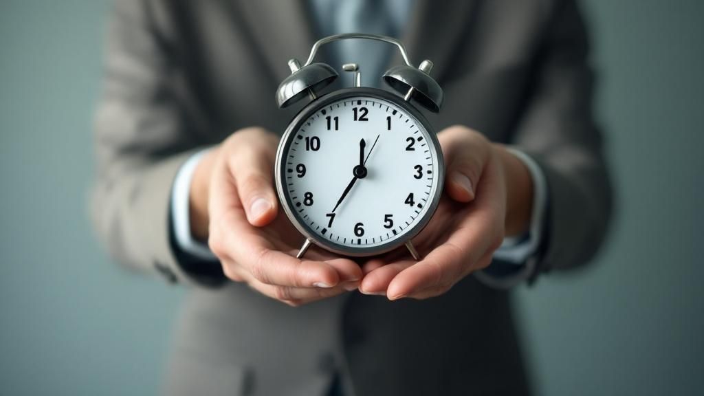 A timeline showing the evolution of time management practices in business