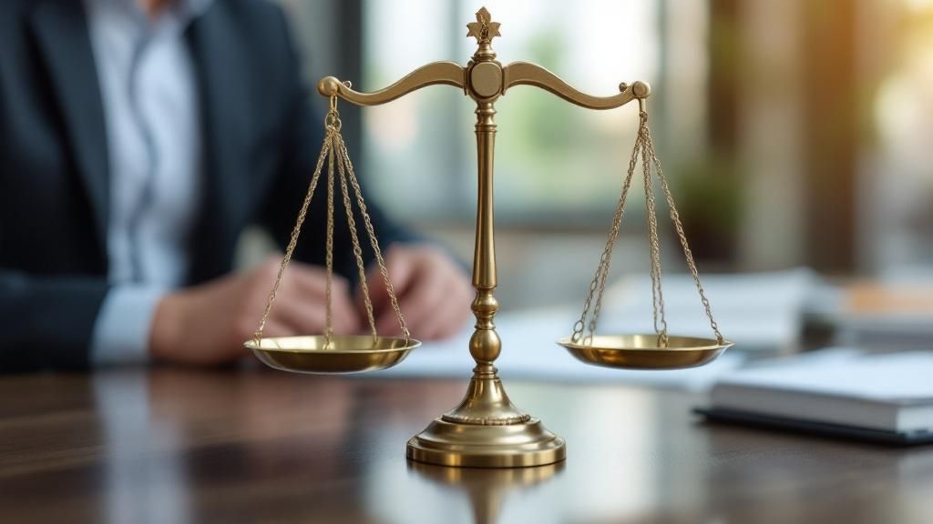 A scale balancing urgent tasks and important goals in a business setting